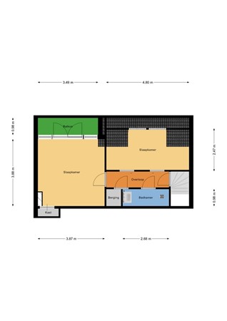 Floorplan - Statensingel 128c, 3039 LV Rotterdam